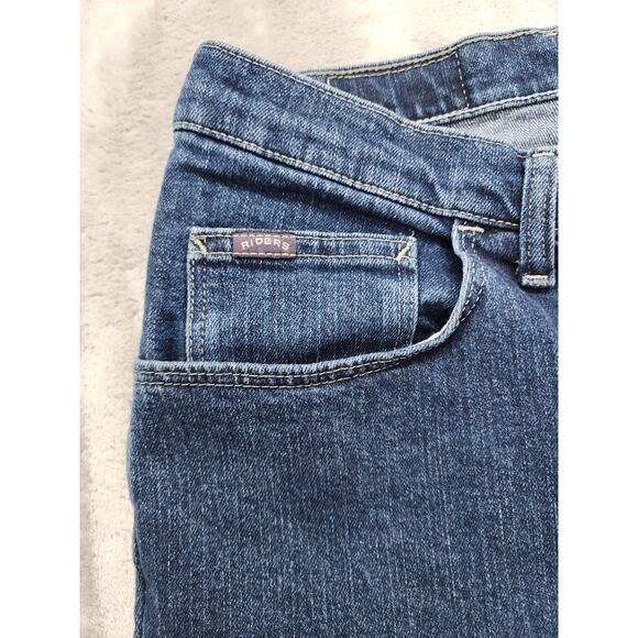 Vintage Riders Eased Fit High Rise Straight Leg Jean Size 22W Blue Stretch Denim - Picture 2 of 13
